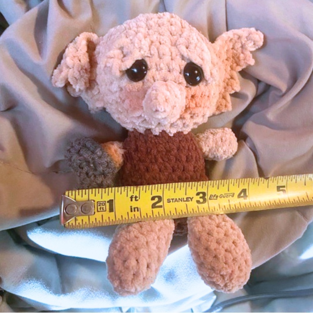 Plush Dobby The House Elf Handmade Harry Potter Soft Chenille Hogwarts Stuffed - Picture 4 of 4